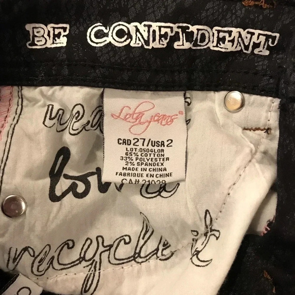 Lola Celina Skinny Jeans Black Lace Design - Picture 7 of 7